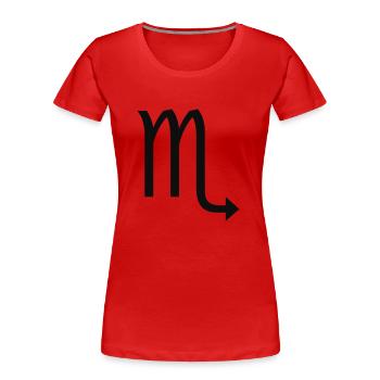 Scorpion / scorpion - T-shirt bio Premium Femme - rouge - Devant - Mia (176cm)