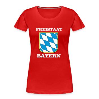 by_signet_schrift - Frauen Premium Bio T-Shirt - Rot - Vorne - Mia (176cm)