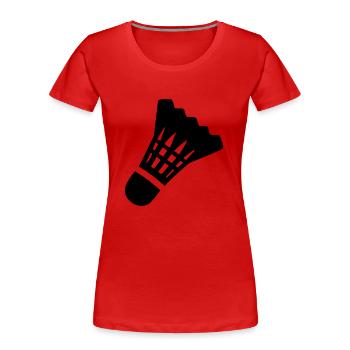 badminton volant - T-shirt bio Premium Femme - rouge - Devant - Mia (176cm)