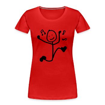 Dancing boy - Women's Premium Organic T-Shirt - red - Front - Mia (176cm)