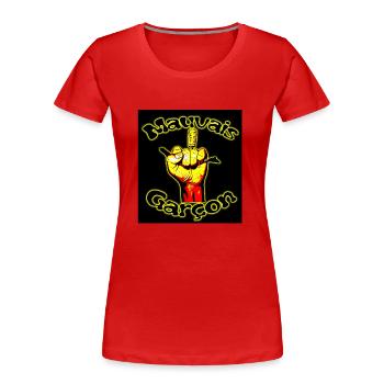 Böser Junge - Frauen Premium Bio T-Shirt - Rot - Vorne - Mia (176cm)