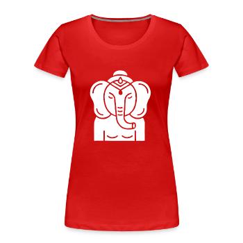 Symbol eines indischen Elefanten - Frauen Premium Bio T-Shirt - Rot - Vorne - Mia (176cm)
