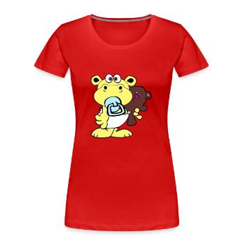 hippo nilperd filles enfants enfants bébé bébé bébé animal - T-shirt bio Premium Femme - rouge - Devant - Mia (176cm)