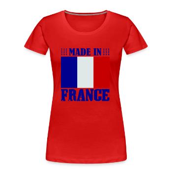 Made in France - Women's Premium Organic T-Shirt - red - Front - Mia (176cm)