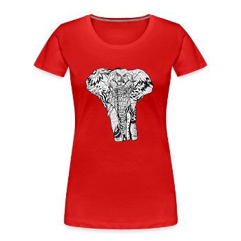 ELEPHANT - T-shirt bio Premium Femme - rouge - Devant - Mia (176cm)