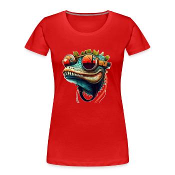 Even a crocodile goes on holiday in summer - Women's Premium Organic T-Shirt - red - Front - Mia (176cm)