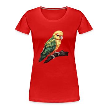 Baby Papagei Vogel Ara - Frauen Premium Bio T-Shirt - Rot - Vorne - Mia (176cm)