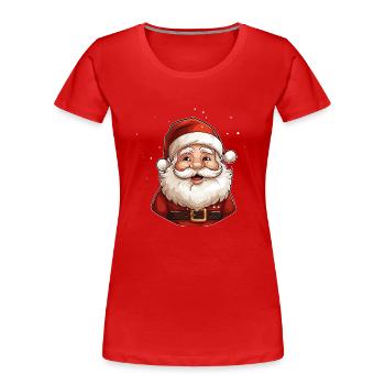 Santa Claus - Women's Premium Organic T-Shirt - red - Front - Mia (176cm)