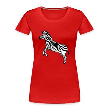 zebra Botswana Plains zebra - Frauen Premium Bio T-Shirt - Rot - Vorne - Mia (176cm)