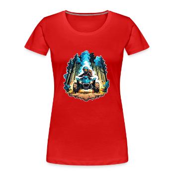 quad et tout terrain - T-shirt bio Premium Femme - rouge - Devant - Mia (176cm)