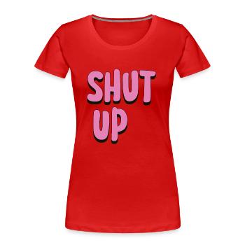 La ferme - T-shirt bio Premium Femme - rouge - Devant - Mia (176cm)