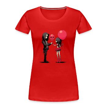 Gothic Love - Frauen Premium Bio T-Shirt - Rot - Vorne - Mia (176cm)