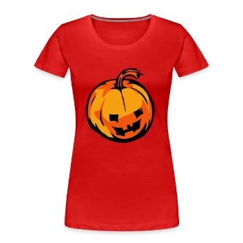 citrouille - T-shirt bio Premium Femme - rouge - Devant - Mia (176cm)