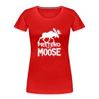 Elch-Humor für Tierfreunde - Frauen Premium Bio T-Shirt - Rot - Vorne - Mia (176cm)