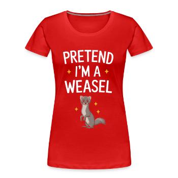 Wiesel - Frauen Premium Bio T-Shirt - Rot - Vorne - Mia (176cm)