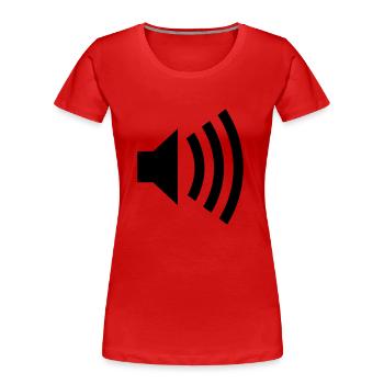 loud music - Women's Premium Organic T-Shirt - red - Front - Mia (176cm)