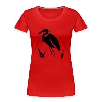 Héron - T-shirt bio Premium Femme - rouge - Devant - Mia (176cm)