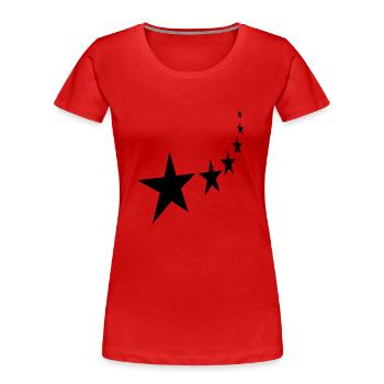 sternschnuppe - Frauen Premium Bio T-Shirt - Rot - Vorne - Mia (176cm)