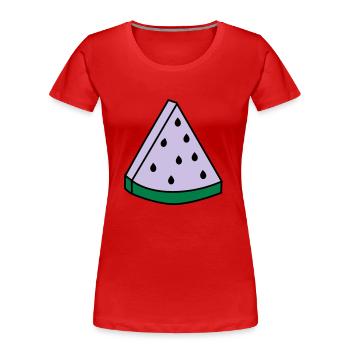 watermelon - Women's Premium Organic T-Shirt - red - Front - Mia (176cm)