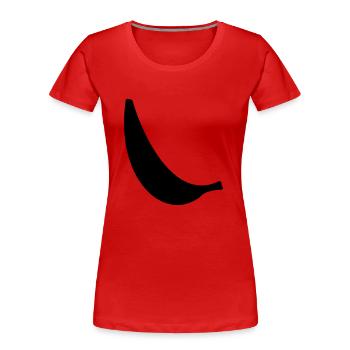 Banane - Frauen Premium Bio T-Shirt - Rot - Vorne - Mia (176cm)