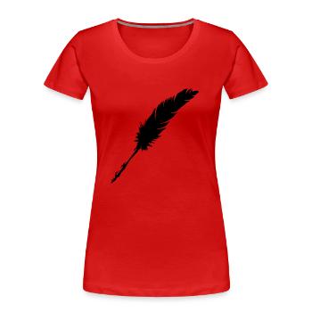 Pen - Women's Premium Organic T-Shirt - red - Front - Mia (176cm)