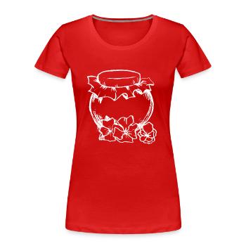 Biene Imker Naturschutz Honig - Nachhaltigkeit - Frauen Premium Bio T-Shirt - Rot - Vorne - Mia (176cm)