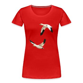 Snow geese - Women's Premium Organic T-Shirt - red - Front - Mia (176cm)