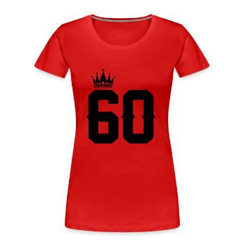60 - Women's Premium Organic T-Shirt - red - Front - Mia (176cm)