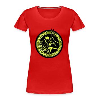 Poseidon Triton - Women's Premium Organic T-Shirt - red - Front - Mia (176cm)