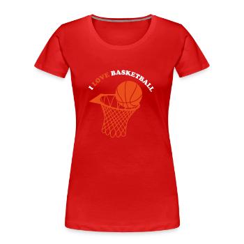 Ballsport - Frauen Premium Bio T-Shirt - Rot - Vorne - Mia (176cm)
