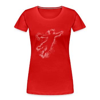 Handball, handballer, beach handball, graffiti - Women's Premium Organic T-Shirt - red - Front - Mia (176cm)
