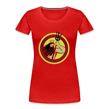 Poseidon Triton - Women's Premium Organic T-Shirt - red - Front - Mia (176cm)