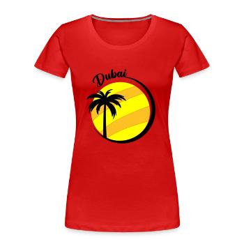 dubai - Frauen Premium Bio T-Shirt - Rot - Vorne - Mia (176cm)