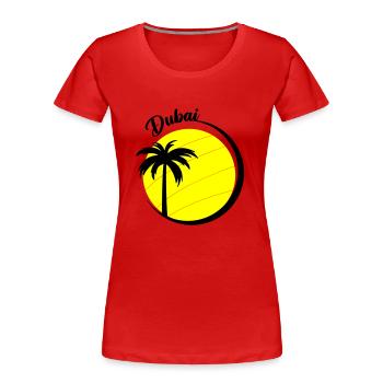 dubai - Frauen Premium Bio T-Shirt - Rot - Vorne - Mia (176cm)