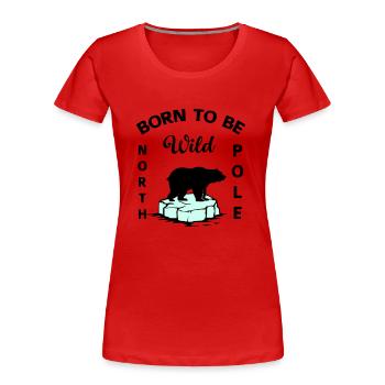 Eisbär Wildnis Antarktis - Frauen Premium Bio T-Shirt - Rot - Vorne - Mia (176cm)