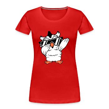 Eule Dabbing Dab Dance Pose Geste Sonnenbrille süß - Frauen Premium Bio T-Shirt - Rot - Vorne - Mia (176cm)