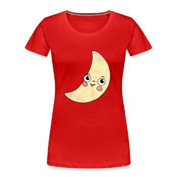 Cosmic Moon - Women's Premium Organic T-Shirt - red - Front - Mia (176cm)