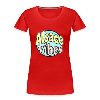 Elsass Vibes - Frauen Premium Bio T-Shirt - Rot - Vorne - Mia (176cm)