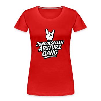 Junggesellen Absturz Crew Jga - Frauen Premium Bio T-Shirt - Rot - Vorne - Mia (176cm)