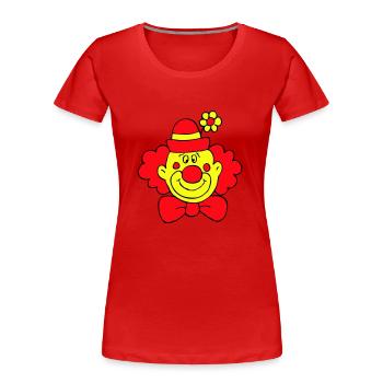 Clown, plus kasper, cirque, circus, des Manege, - T-shirt bio Premium Femme - rouge - Devant - Mia (176cm)