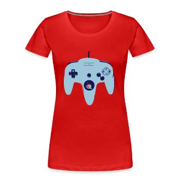 Controller - Frauen Premium Bio T-Shirt - Rot - Vorne - Mia (176cm)