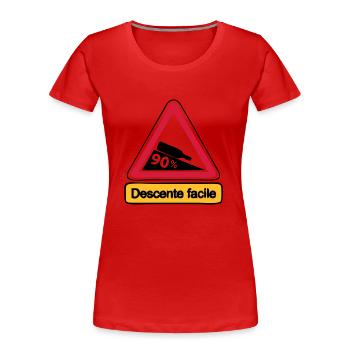 90 descent facile3 - Women's Premium Organic T-Shirt - red - Front - Mia (176cm)