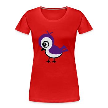 birdy - T-shirt bio Premium Femme - rouge - Devant - Mia (176cm)
