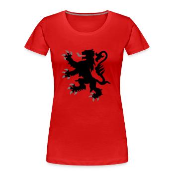 flämisches flandern lowe - Frauen Premium Bio T-Shirt - Rot - Vorne - Mia (176cm)