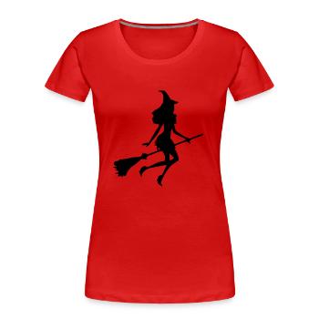 Witch - Women's Premium Organic T-Shirt - red - Front - Mia (176cm)