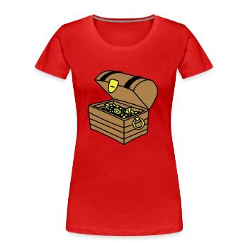 Schatzkiste - Frauen Premium Bio T-Shirt - Rot - Vorne - Mia (176cm)