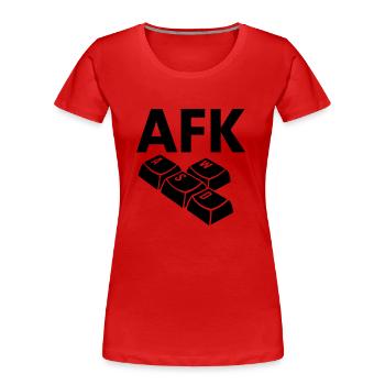 keyboard - Women's Premium Organic T-Shirt - red - Front - Mia (176cm)