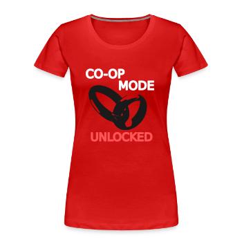 Ehe Hochzeit Ehefrau Ehemann Multiplayer Koop 2 - Frauen Premium Bio T-Shirt - Rot - Vorne - Mia (176cm)
