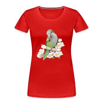 Argentine Parakeet - Women's Premium Organic T-Shirt - red - Front - Mia (176cm)