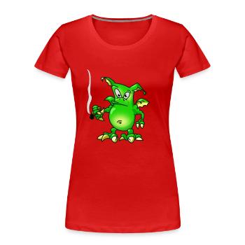 tuxedo dragon - Women's Premium Organic T-Shirt - red - Front - Mia (176cm)